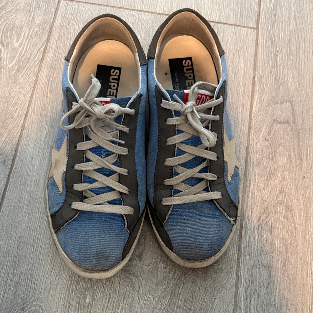 Golden Goose Blue and Gray Men's Sneakers